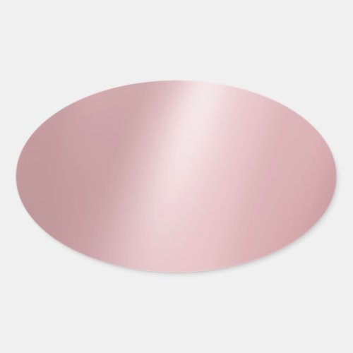 Elegant Rose Gold Blank Trendy Modern Template Oval Sticker