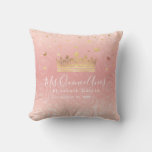 Elegant Rose Gold Blush Pink Mis Quince Anos Throw Pillow at Zazzle