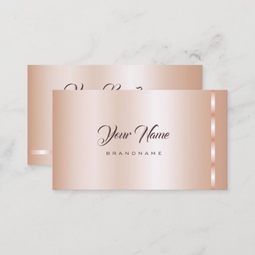 Elegant Rose Gold Blush Professional and Trendy Business Card