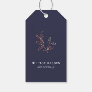 Elegant Rose Gold Botanical Branch Price Tags
