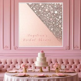 Elegant Rose Gold Bridal Shower Canvas Print