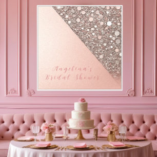 Elegant Rose Gold Bridal Shower Canvas Print