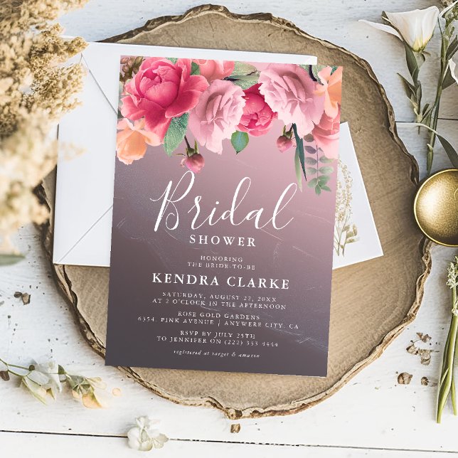 Elegant Rose Gold Bridal Shower Invitation (Creator Uploaded)
