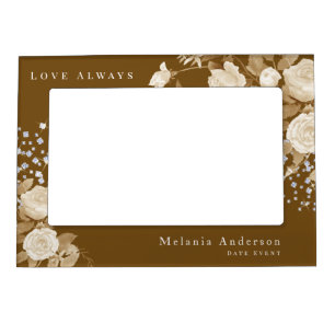 Elegant Rose Gold Brown Magnetic Frame