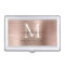 Elegant Rose Gold Brushed Metal Monogram Script