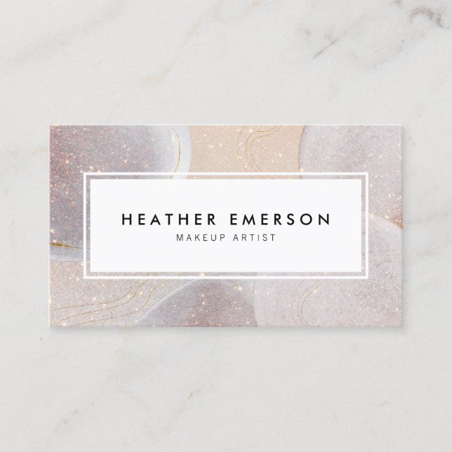Elegant Rose Gold Business Card (Front)