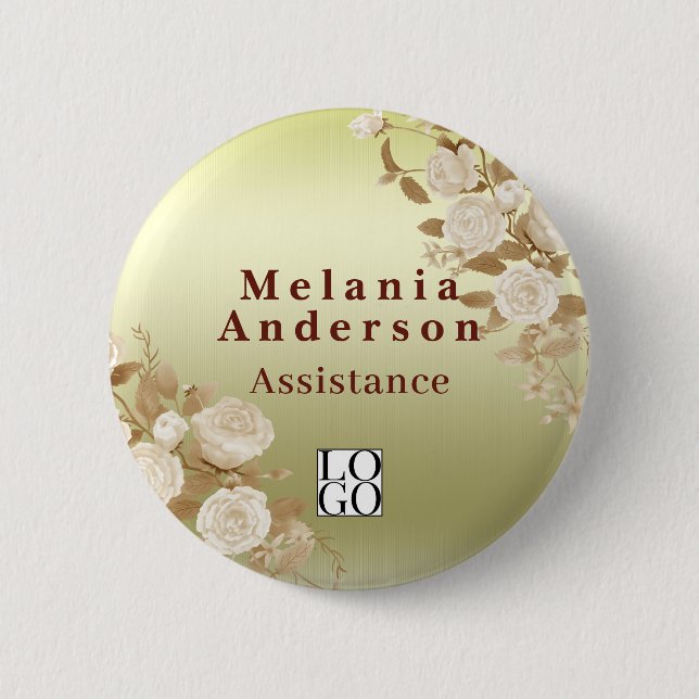 Elegant Rose Gold Button (Front)