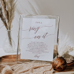 Elegant Rose Gold Calligraphy Ring Game Sign<br><div class="desc">This elegant rose gold calligraphy ring game sign is perfect for a simple wedding shower. The blush pink design features a minimalist poster decorated with romantic and whimsical faux rose gold foil typography.</div>