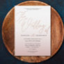 Elegant Rose Gold Calligraphy The Wedding Of  Foil Invitation