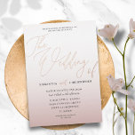 Elegant Rose Gold Calligraphy The Wedding Of  Foil Invitation at Zazzle