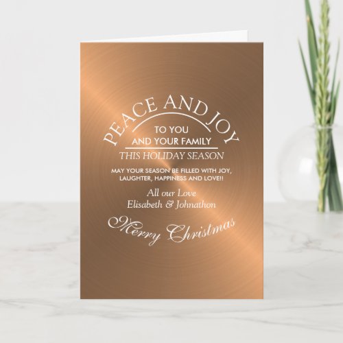 Elegant Rose Gold Christmas Card