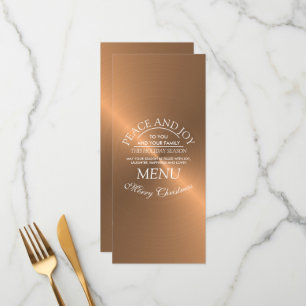 Elegant Rose Gold Christmas Menu