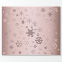 Merry Christmas Rose Gold Glitter Script Elegant Wrapping Paper | Zazzle
