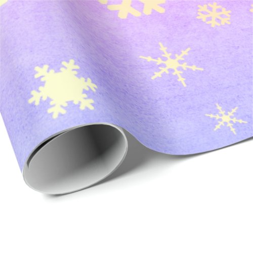 Elegant Rose Gold Christmas Snowflake Pattern Wrapping Paper