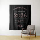 Elegant Rose Gold Class of 2026 Backdrop
