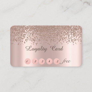 Elegant Rose Gold Diamonds Loyalty Card