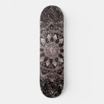 Elegant  Rose Gold Dots Mandala Marble  Skateboard at Zazzle