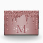 Elegant Rose Gold Dripping Glitter Monogram Acrylic Award<br><div class="desc">Girly Rose Gold Sparkle Glitter Drips Monogram Award Paperweight with fashion faux blush pink/rose gold glitter drips on a chic background with your custom monogram and name. Great for anyone who loves the luxury glam lifestyle. Perfect for your luxury aesthetic! You're dripping in luxury - show it! Please contact us...</div>