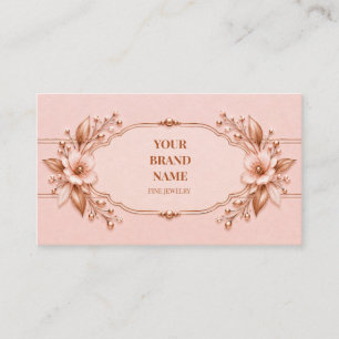 Elegant Rose Gold Floral Bracelet Card