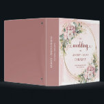 Elegant Rose Gold Floral Wedding Ring Binder<br><div class="desc">✅ For matching items search 216R in my collections ✅ Preserve your most treasured moments in this elegant wedding memory album and ring binder featuring rose gold accents, dusty pink and blush pink florals, and soft eucalyptus greenery. Designed with a romantic boho touch, it beautifully organizes photos, vows, and keepsakes...</div>
