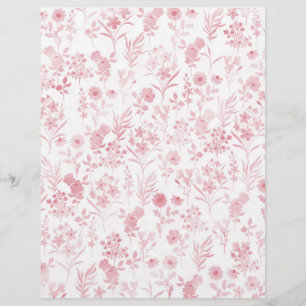 Elegant Rose Gold Flowers White Botanical Letterhead