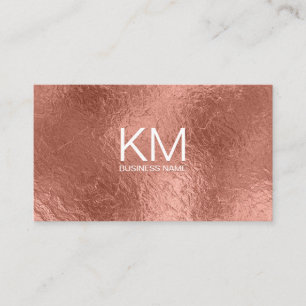 Elegant Rose Gold Foil Background Business Card