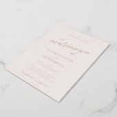 Elegant Rose Gold Foil Blush Pink Spanish Wedding Foil Invitation (Rotated)