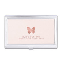 Elegant Rose Gold Foil Butterfly Blush Pink