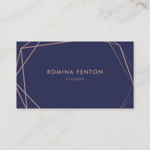 Elegant Rose Gold Foil Frames Modern Professional Business Card