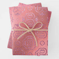 Shades of Pink Wrapping Paper Set of 3 Sheets