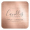Elegant Rose Gold Foil Soy Candle Label