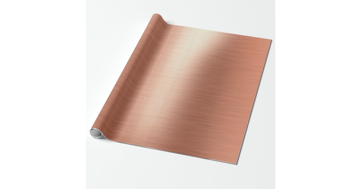 Elegant Rose Gold Foil Wrapping Paper Zazzle