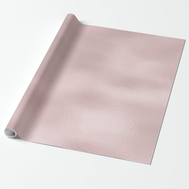 Elegant rose gold Glass Texture design Wrapping Paper (Unrolled)