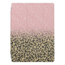 Elegant Rose Gold Glitter Black Leopard Print iPad Pro Cover Elegant Rose Gold Glitter Black Leopard Print iPad Pro Cover