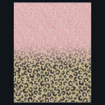 Elegant Rose Gold Glitter Black Leopard Print Letterhead<br><div class="desc">This modern Black Leopard Print on Blush Pink and gold gradient pretty photo print fits perfectly for elegant events, special celebrations, or glam home decor. A trendy fashionable, elegant faux rose gold and gold glitter ombre and animal print, yellow gold and rose gold gradient pastel colors pretty image print, glamorous...</div>