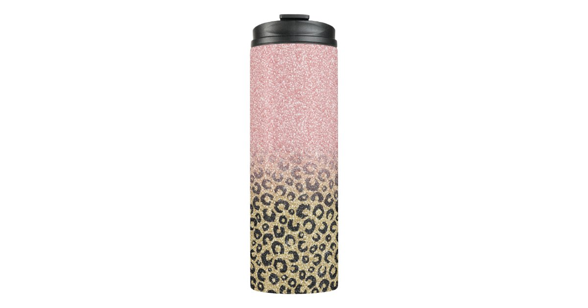 Rose Gold Leopard tumbler