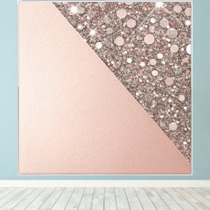 Elegant Rose Gold Glitter  Canvas Print