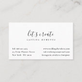 Elegant rose gold glitter chic gray feather modern business card (Back)