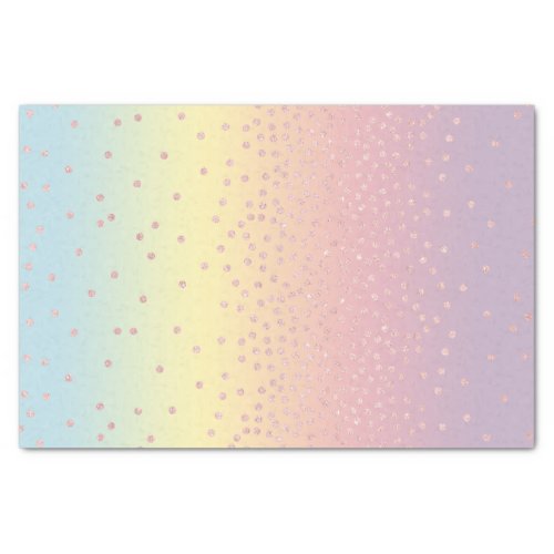 Elegant rose gold glitter confetti dots gradient tissue paper