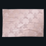 Elegant Rose Gold Glitter Gingerbread Man Pattern Kitchen Towel<br><div class="desc">Christmas Gingerbread Man Pattern in faux rose gold glitter</div>