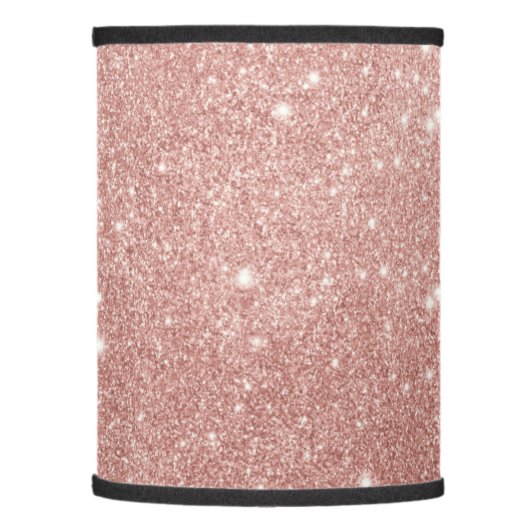 Elegant rose gold glitter lamp shade (Left)