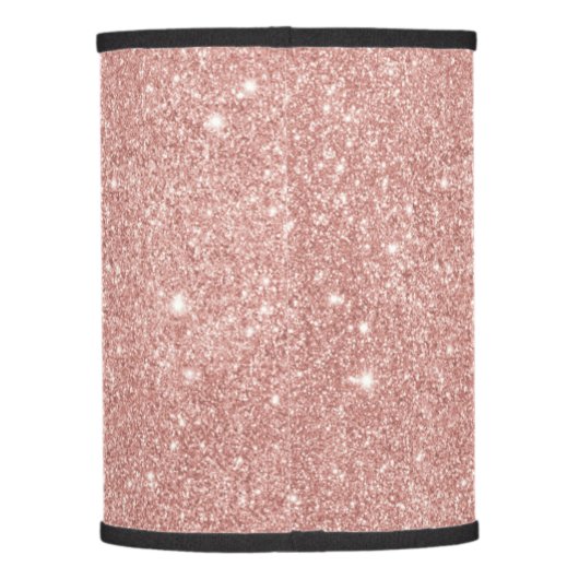 Elegant rose gold glitter lamp shade (Back)