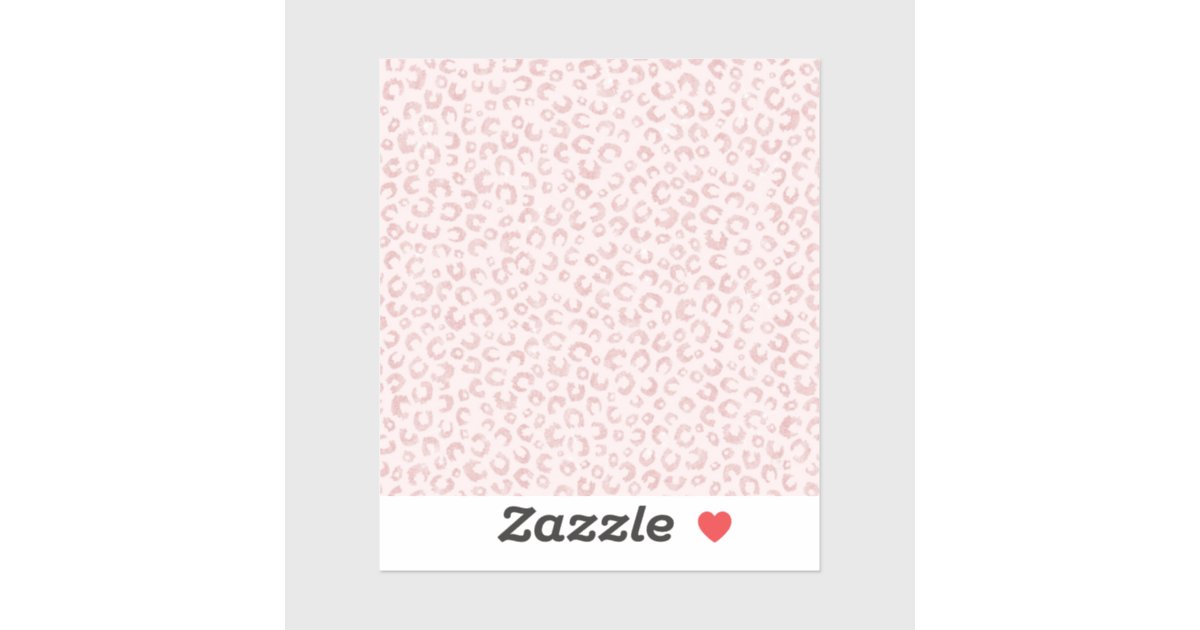 elegant rose gold glitter leopard animal print sticker zazzle com