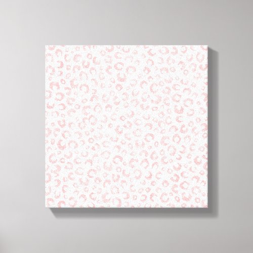 Elegant Rose Gold Glitter Leopard Pattern Canvas Print