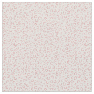 Elegant Rose Gold Glitter Leopard Pattern Fabric