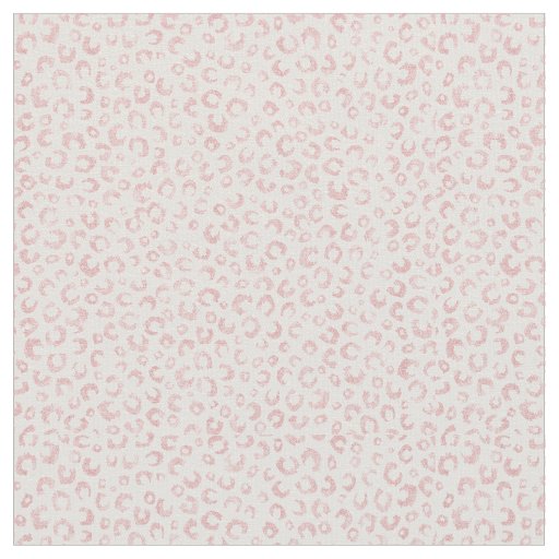 Elegant Rose Gold Glitter Leopard Pattern Fabric
