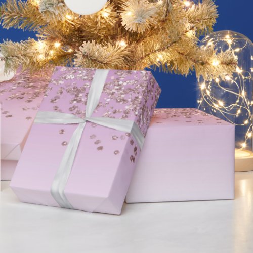 Elegant Rose Gold Glitter Ombre Cascading Wrapping Paper
