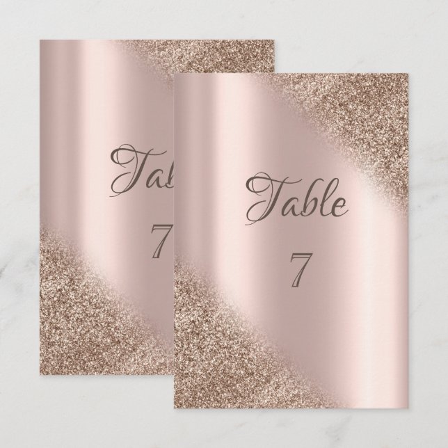 Elegant Rose Gold Glitter Ombre Invitation (Front/Back)