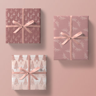 Sparkly Diamonds Blush Pearl Silver Pink Rose Gold Wrapping Paper | Zazzle