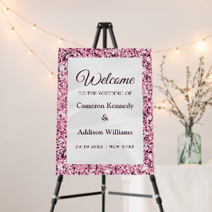 Elegant Rose gold glitter pink ombre welcome Foam Board